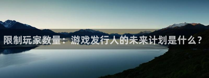 杏耀官网注册登录官网：限制玩家数量：游戏发行人的未来计划是什么？